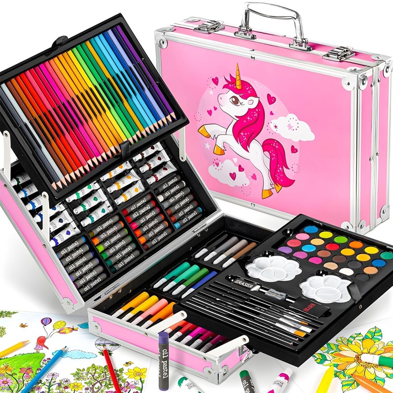 Unicorn Kids Art Drawing Set Art and Craft Supplies Drawing and Painting Set