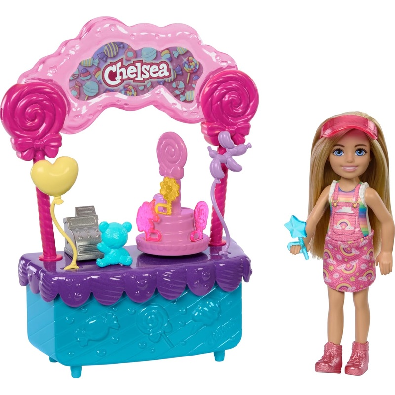 Barbie Chelsea Doll & Lollipop Stand Playset with Accessories, 10-Piece Toy Set from and Stacie to The Rescue Movie