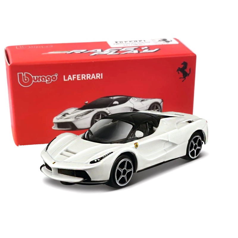 Bburago Ferrari LaFerrari 1:64 white Diecast Model Car White