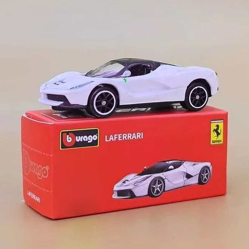 Bburago LaFerrari Racing Sport Model Car 1:64 Scale (White)