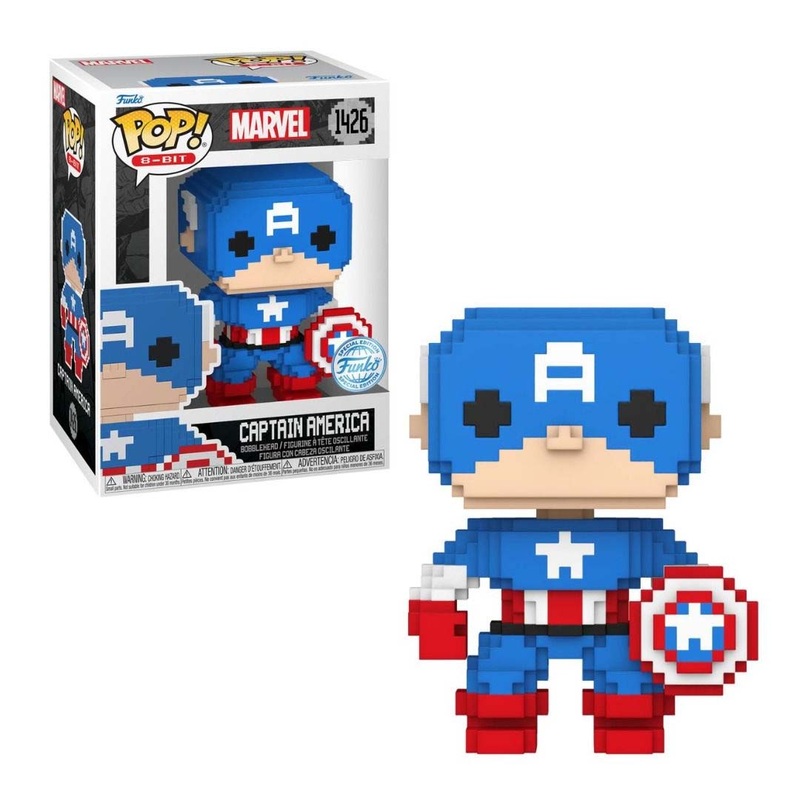 Funko Pop! Collectible Action Figure Marvel: 8-bit Captain America Figure