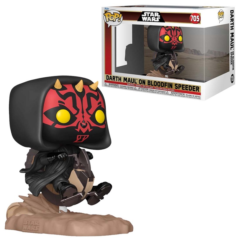 FUNKO POP! Collectible Action figure! Ride Deluxe: Star Wars EP1 The Phantom Menace Anniversary - Darth Maul on Bloodfin
