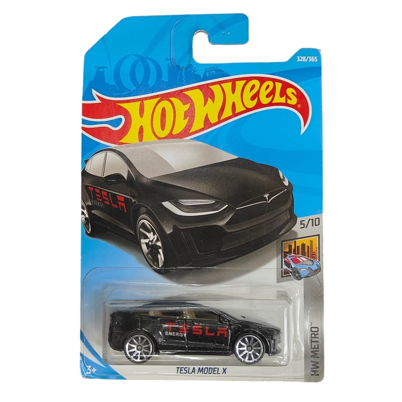 Hot Wheels 2018 Tesla Model - Black 5/10 HW Metro 328/365 (Hard to find)