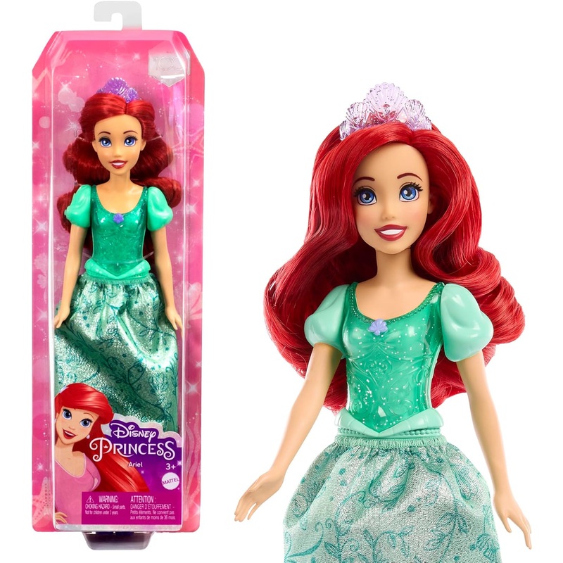 Mattel Disney Princess Dolls, Ariel Posable Fashion Doll with Sparkling Clothing and Accessories, Disney Movie Toys?