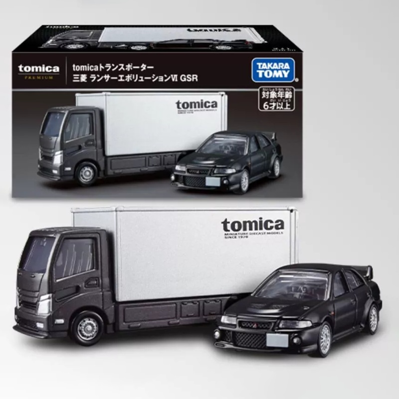 Takara Tomy Tomica Premium Transporter Mitsubishi Lancer Evolution VI GSR