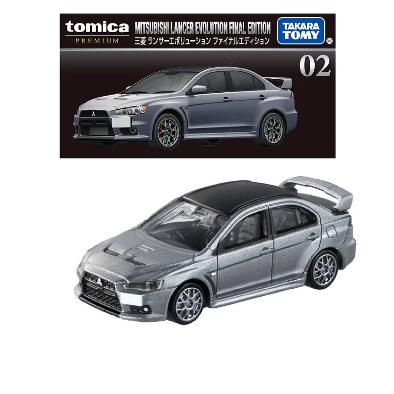 Tomica Premium 02 Mitsubishi Lancer Evolution Final Edition- TAKARA TOMY -Diecast Scale Model Car
