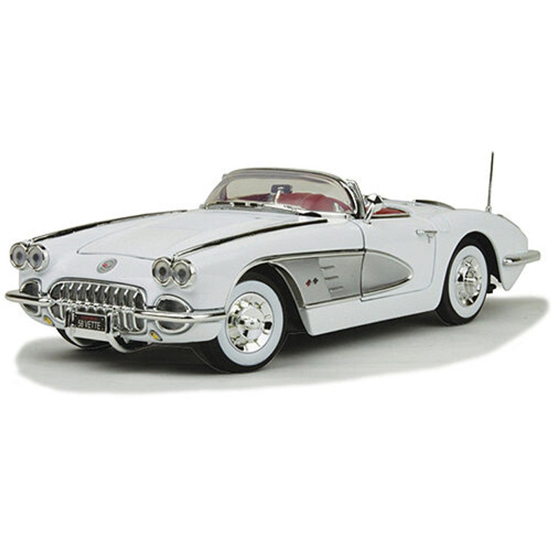 1958 Chevrolet Corvette White 1:18 Diecast Car Model