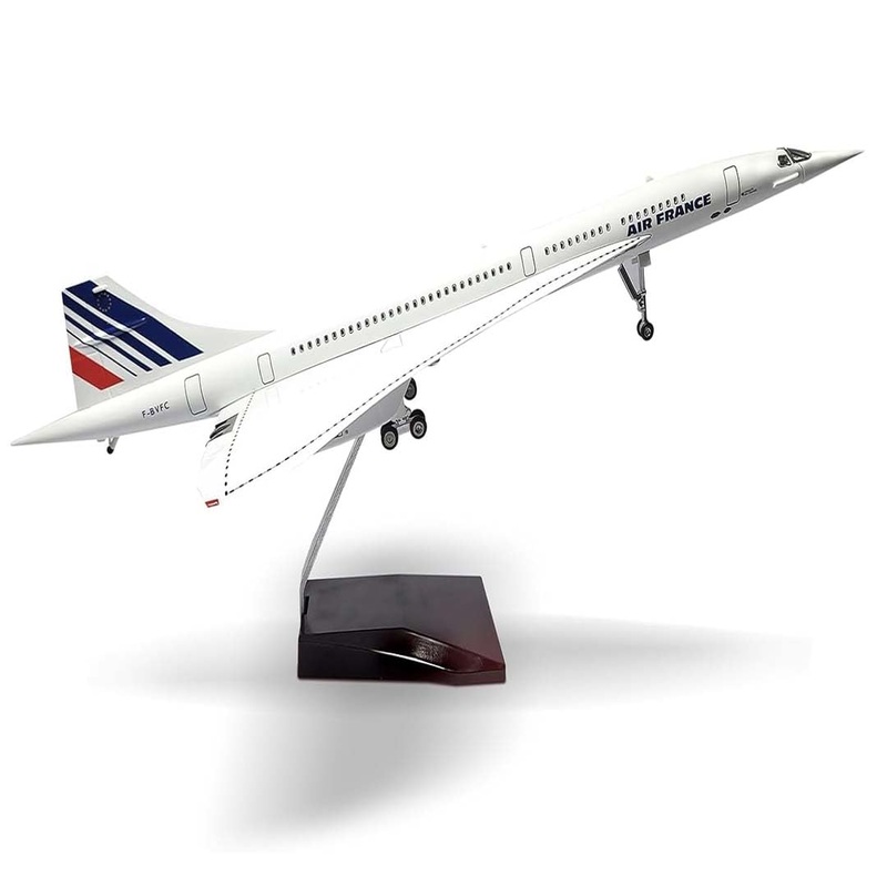 Diecast Airplane Display Model with Light : (Concord France Airways) 46 cm