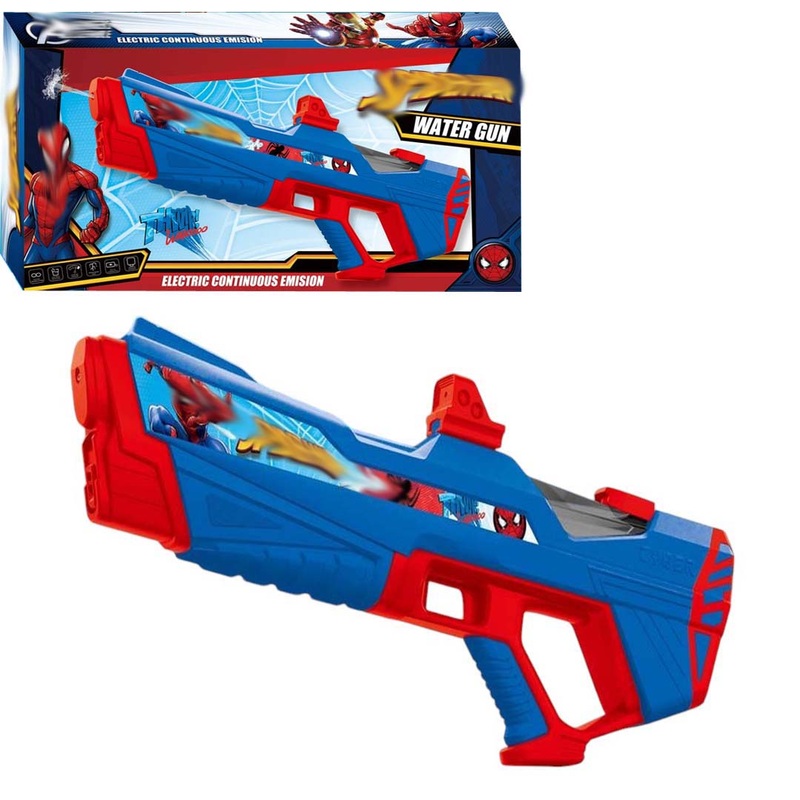 Electric Water Gun: Automatic Spider Man Water Guns with Electric Continuous Emision,for Kids Aged 3+