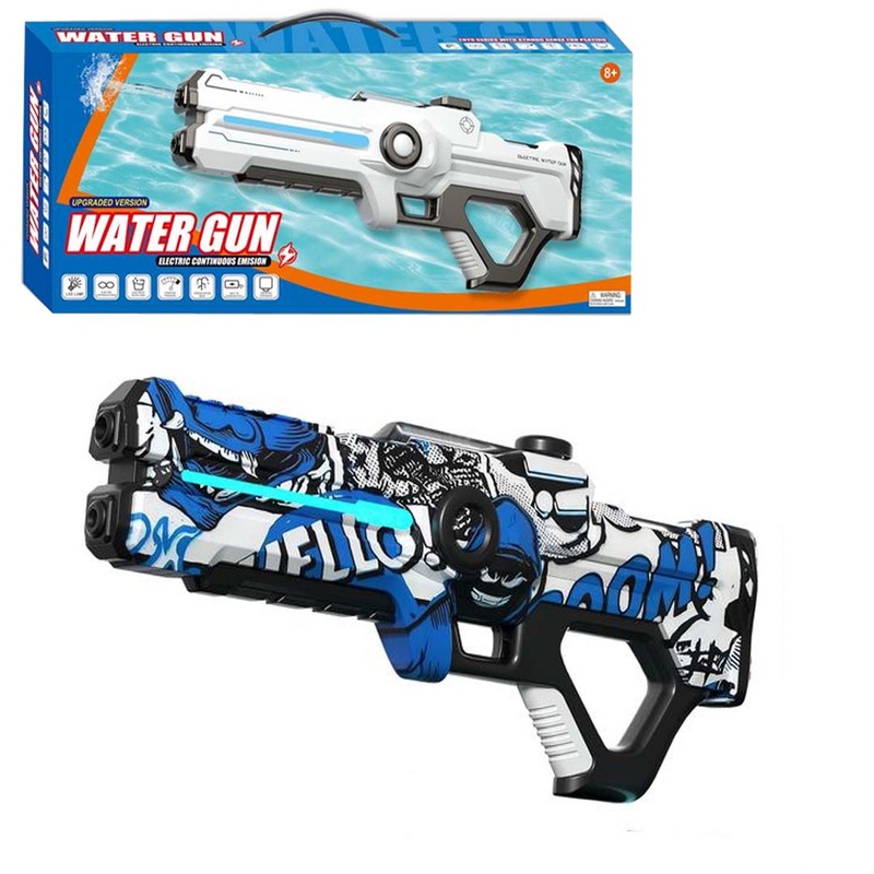 Electric Water Gun: Electric Burst Water Gun  Fully Automatic High-End Version with Lighting, Powerful High-Pressure Spray Toy for Boys and Girls (Ages 3+)!