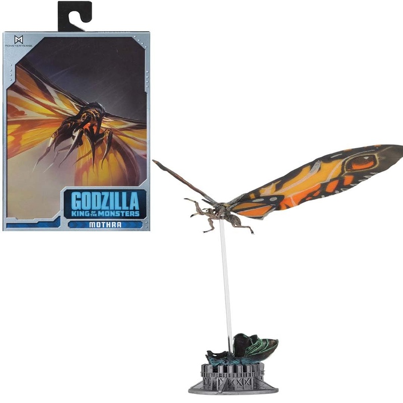 Godzilla 2019: Mothra 7 Action Figure with Articulated Wings and Display Base