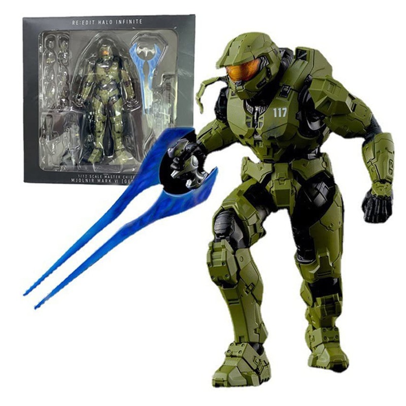 Halo Infinite: Master Chief Mjolnir MK VI [GEN 3] 1:12 Scale Action Figure, Multicolor (18 cm) Age 15+