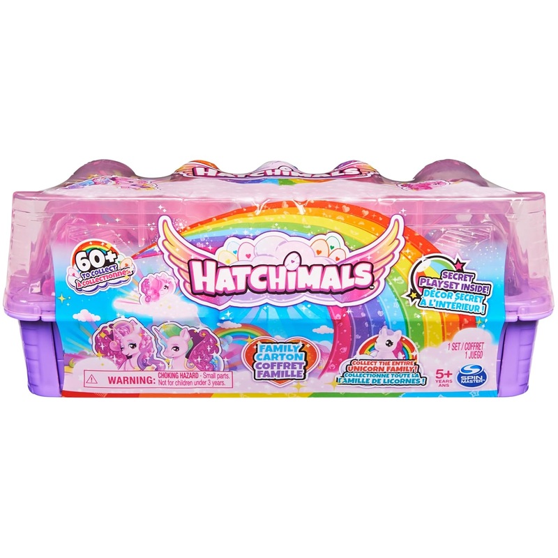 Hatchimals CollEGGtibles, Cat Family Carton with Surprise Playset, 10 Characters and 2 Accessories, Kids Toys for Girls Ages 5 and up