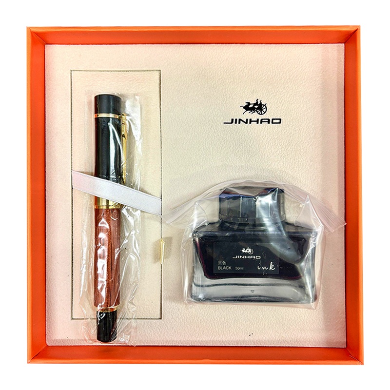 Jinhao 650 series Fountain Wooden Barrel Pen for business or gift giving Luxury pen