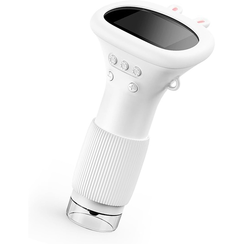 Kids Portable Microscope, 100 to 1000X Zoom Handheld Microscope Real Time HD Imaging with 2 Inch Screen (White)