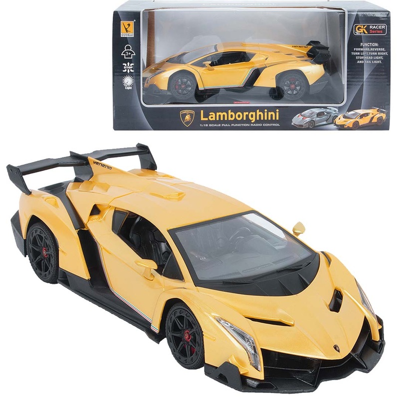 Lamborghini Veneno 1:18 R/C Supercar  High-Speed Remote Control, LED Lights & Rechargeable Power  Best Gifts for Kids & Collectors!