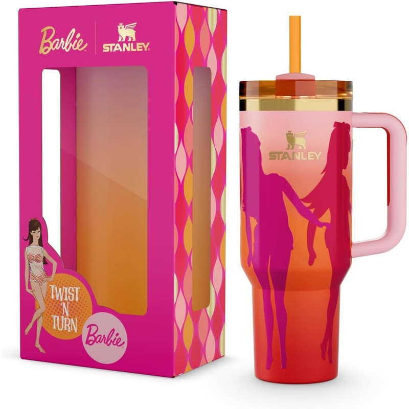 Stanley X Barbie 60s Twist N Turn Quencher  40 Oz Retro Glam Hydration Tumbler