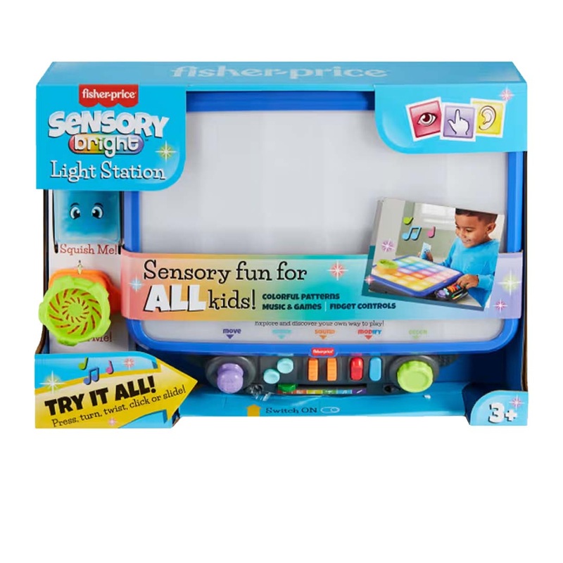 Fisher-Price Sensory Bright Light Station, Electronic Learning Activity Table For Preschool Sensory Play