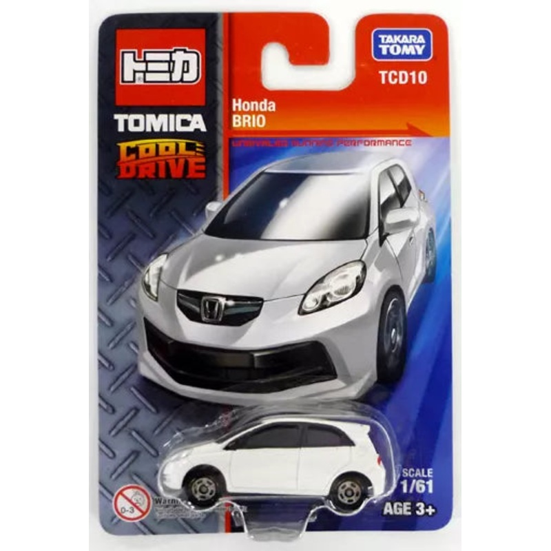 Honda Brio Tomica Cool Drive TAKARA TOMY Model Car 1/61 Scale (White)