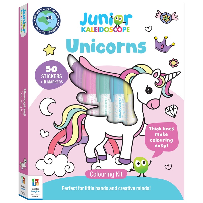Junior Kaleidoscope Unicorns Colouring Kit