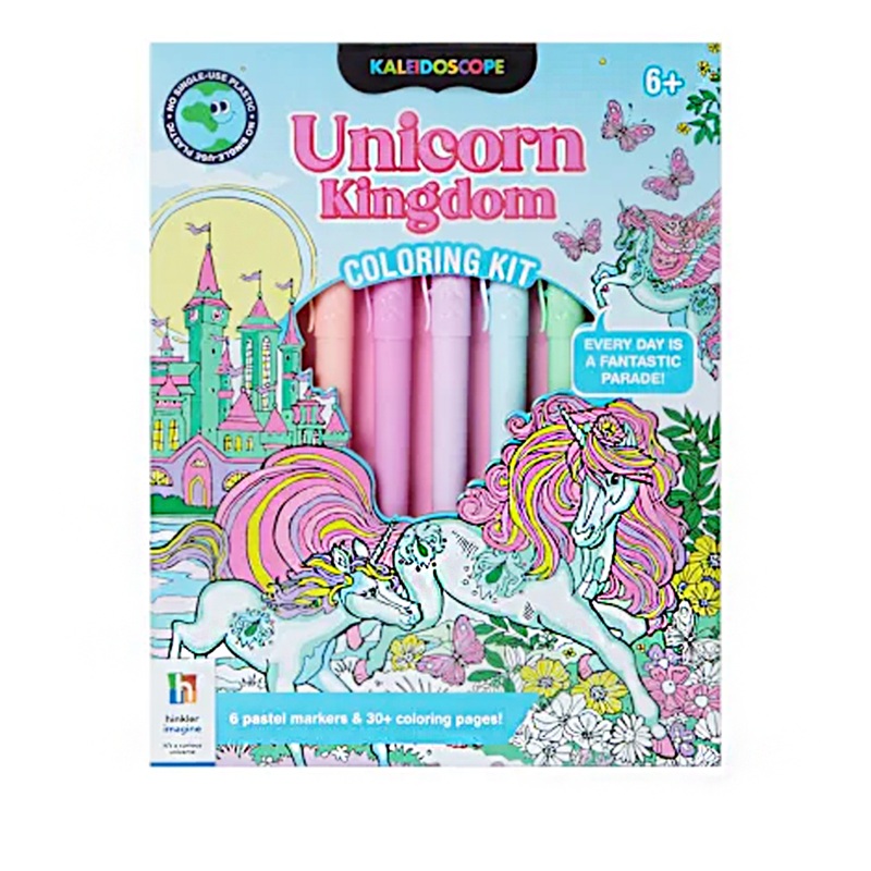Junior Kaleidoscope Unicorns Kingdom Colouring Kit Age 6+