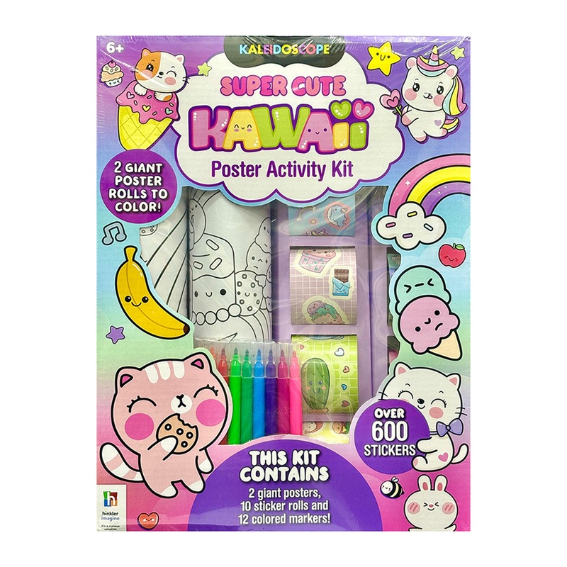 Kaleidoscope Super Cute Kawaii Poster Activity Kit - All Age Group