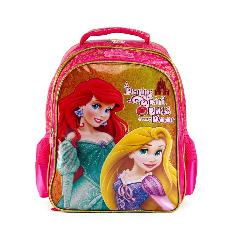 STRIDERS Disney Princess Premium School Backpack Pink and Gold - 16 inches
