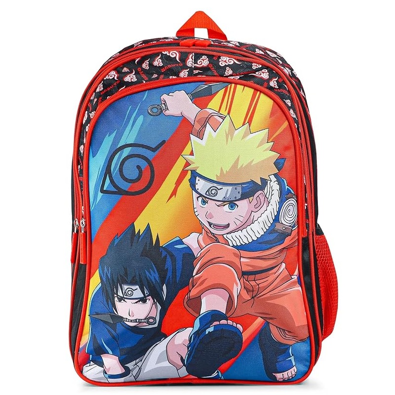 STRIDERS Naruto 16-Inch School Backpack Stylish Anime Design, Spacious, and Durable