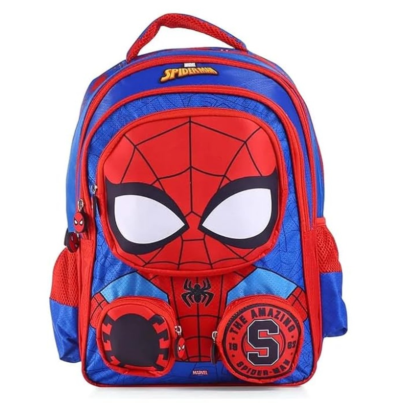 STRIDERS Spider-Man 16-Inch Premium Kids School Bag Lightweight, Trendy Backpack for 3 to 5 Year