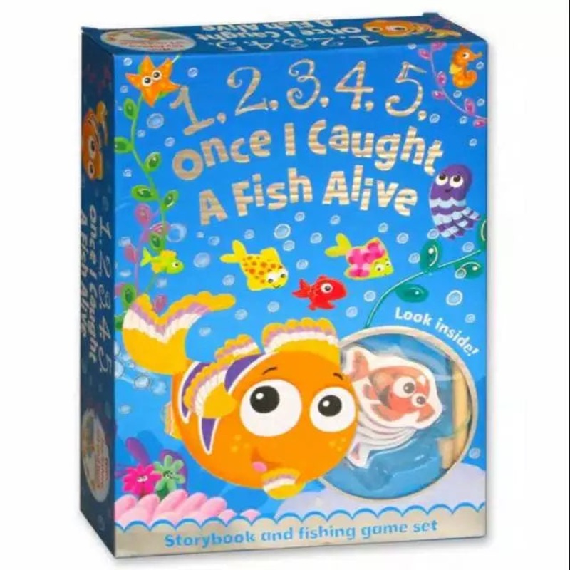 1 2 3 4 5 Once I Caught a Fish Alive Storybook and Fishing Game Set by Igloo Books