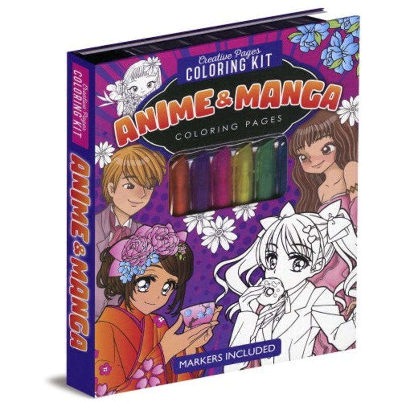 Anime & Manga Coloring Kit  Create Your Own Anime Masterpieces! (Markers Included by Page Publication)