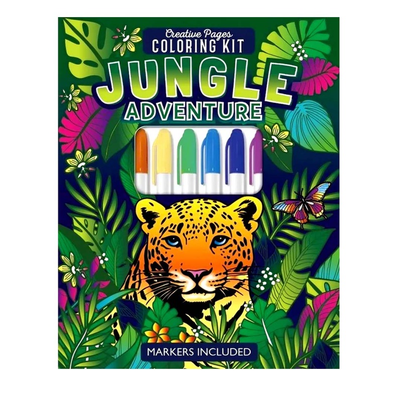 Creative Pages Coloring Kit: Jungle Adventure  Unleash Your Wild Side! (By Page Publication)