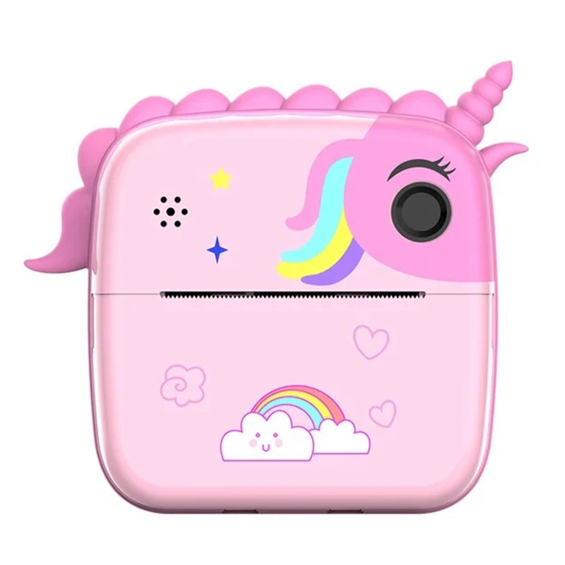 Instant Print Camera for Kids Digital Camera for Kids with Print Paper Photo Printer Camera for Kids 50M Pixel 2.4"inch Screen MP3 Player Video Recording (Dinosaur)
