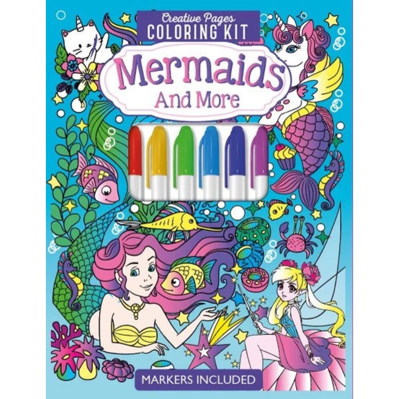 MERMAIDS AND MORE CREATIVE PAGES COLORING KIT