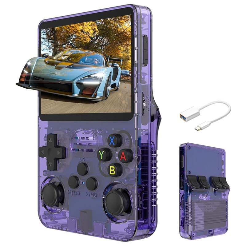 R36S Retro Handheld Video Game Console 3.5 inch Retro Handheld Video Games Consoles Built-in Rechargeable Battery Portable Style