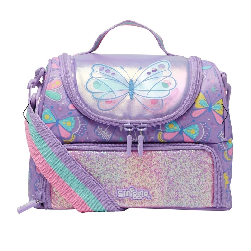 Smiggle Lunch Bag : Butterfly Double Decker 7 Inch For Kids