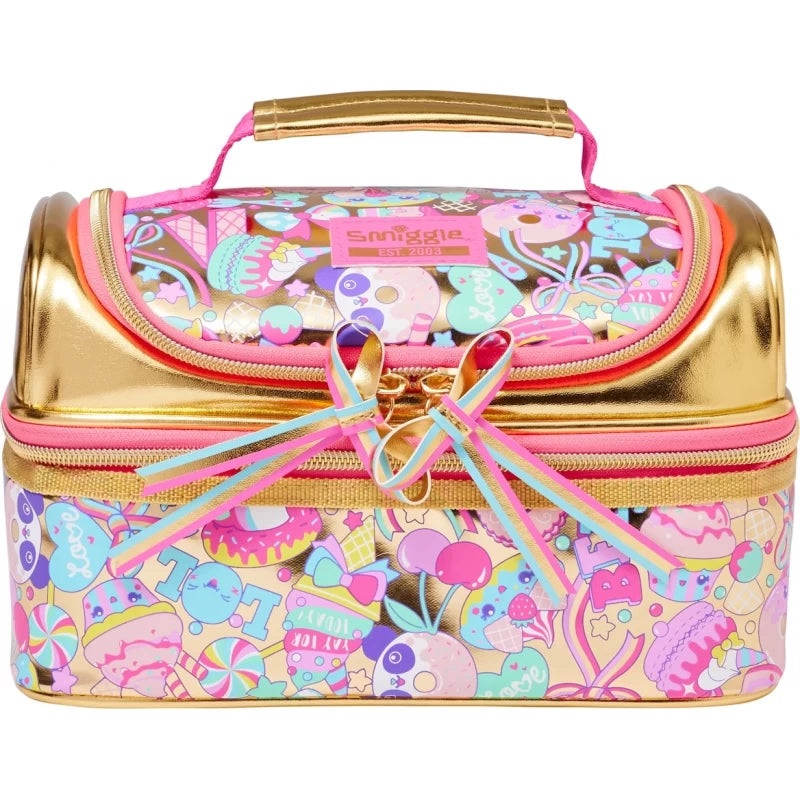 Smiggle Lunch Bag : Golden Icecream Double Decker 7 Inch For Kids