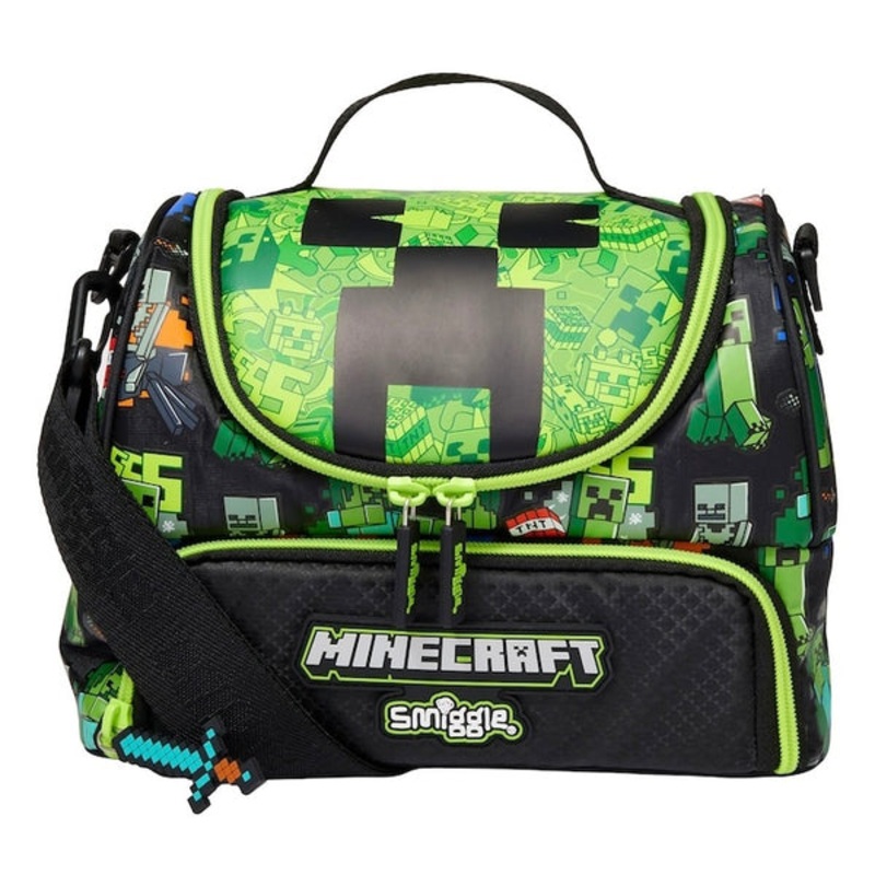 Smiggle Lunch Bag : Minecraft Double Decker 7 Inch For Kids