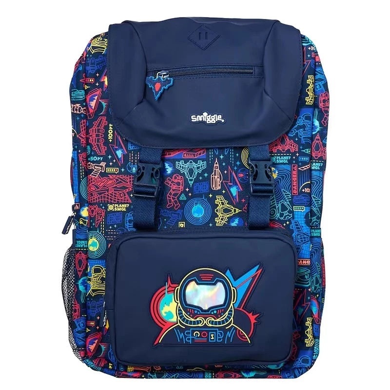 Smiggle School Bag : Astronaut Colorful & Stylish 18 Inch Backpack for Kids