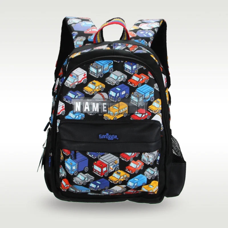 Smiggle School Bag : Cars Colorful & Stylish 14 Inch Backpack for Kids