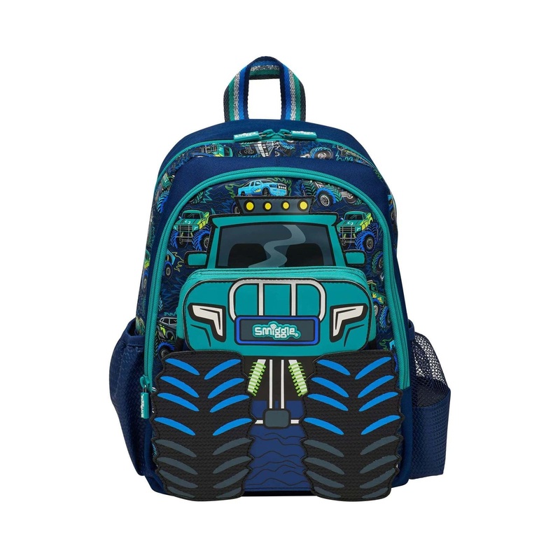Smiggle School Bag : Monster Truck Colorful & Stylish 14 Inch Backpack for Kids