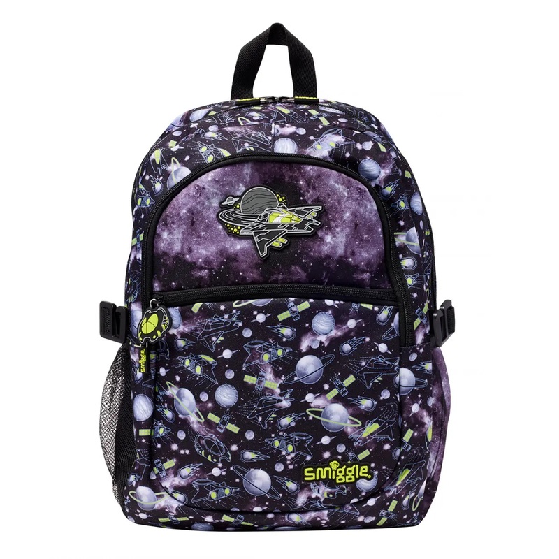 Smiggle School Bag : Space Fly High Colorful & Stylish 16 Inch Backpack for Kids