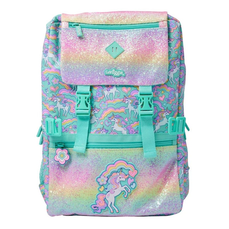 Smiggle School Bag : Sparkle Unicorn Colorful & Stylish 18 Inch Backpack for Kids