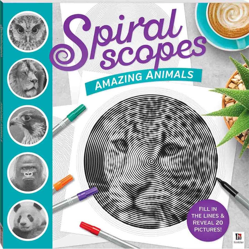Spiralscopes: Amazing Animals  A Wild Twist on Creative Coloring (Paperback) By Hinkler