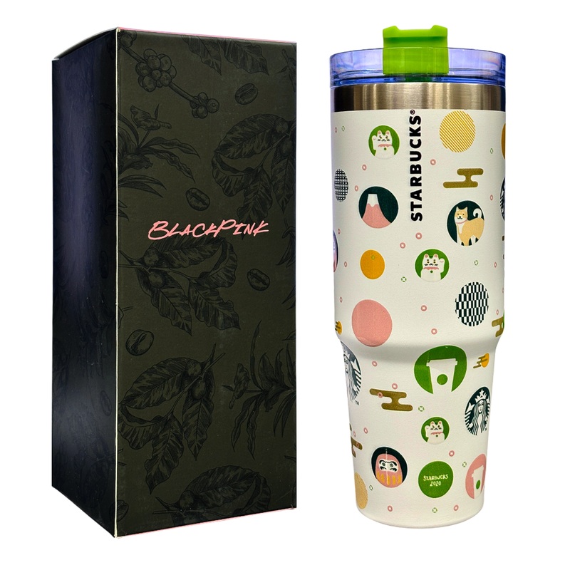 Starbucks Lucky Cat Tumbler with Straw for Water 30 OZ | 800 ML
