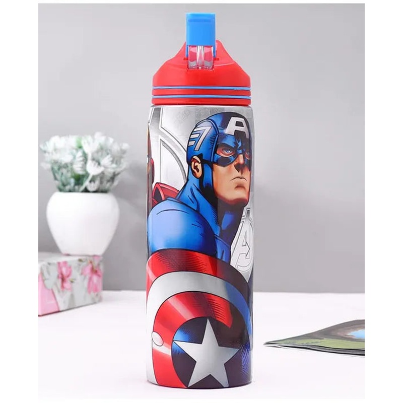 Striders Avengers Printed Stainless Steel Sipper Bottle - 700Ml