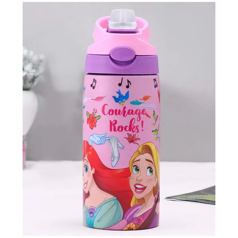 Striders Disney Princess Printed Stainless Steel Sipper Bottle - 500Ml