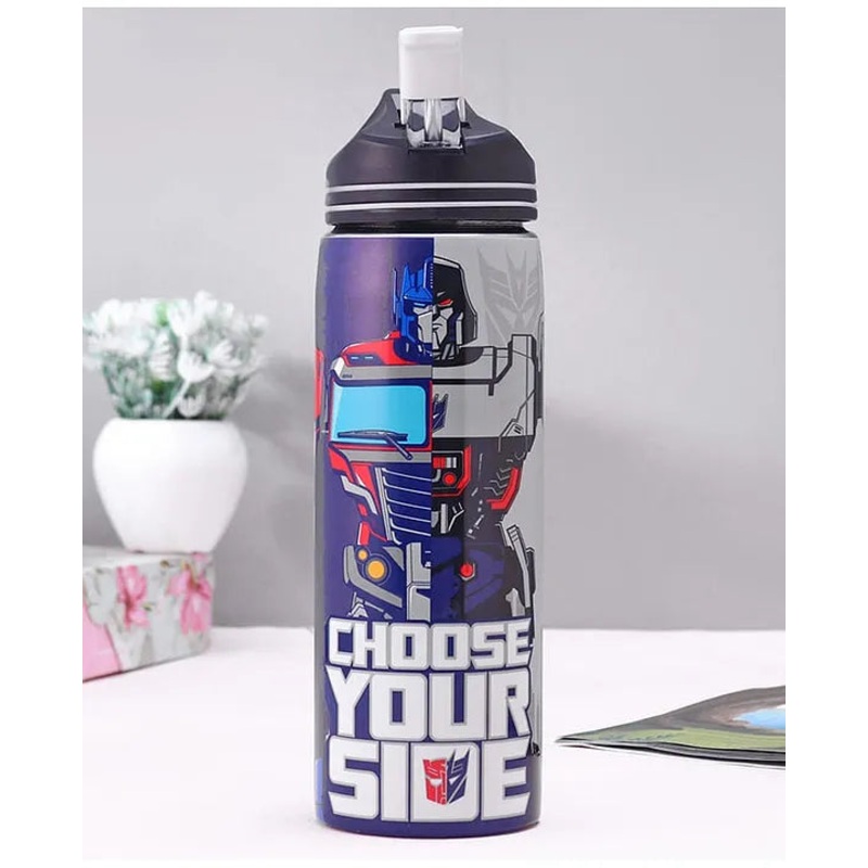 Striders Transformers Printed Stainless Steel Sipper Bottle - 700Ml