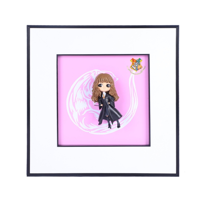 3D Hermione Granger Harry Potter Decorative Wall Frame  40x40 cm | Magical Wall Art for Potterheads & Collectors | Premium Decor & Enchanting Gift for Wizarding World Fans