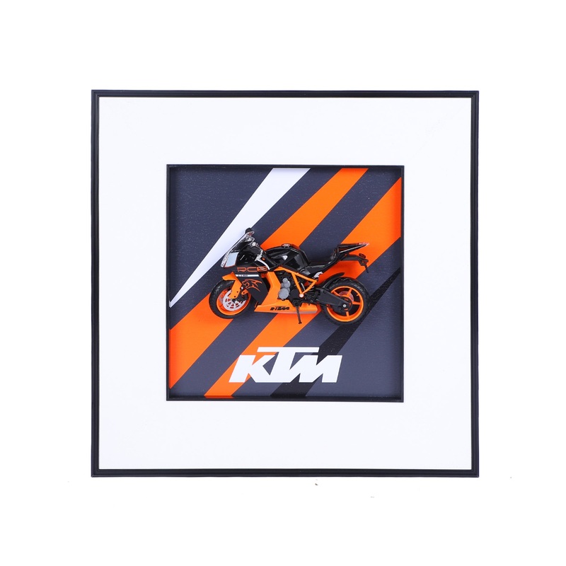 3D KTM Racing Bike Decorative Wall Frames  40x40 cm | Perfect for Racing Enthusiasts | Eye-Catching Room Decor | Ideal Gift for Bike Lovers & Collectors